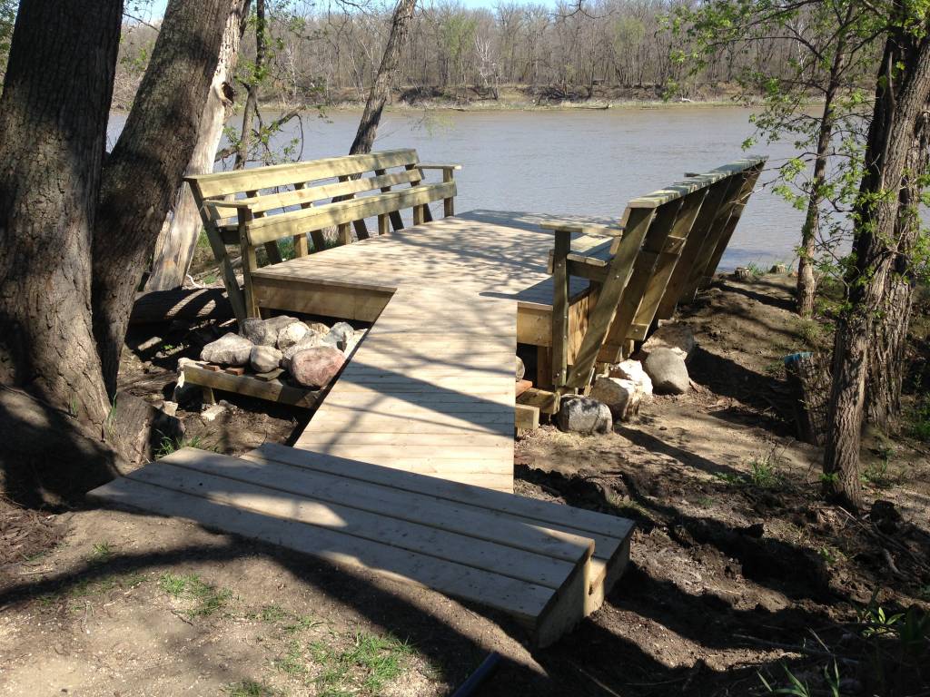 lakefront dock and deck