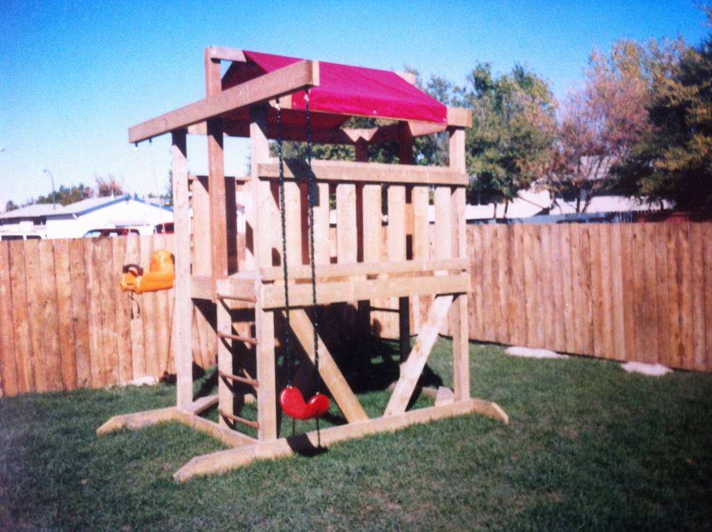 backyard playfort in Winnipeg