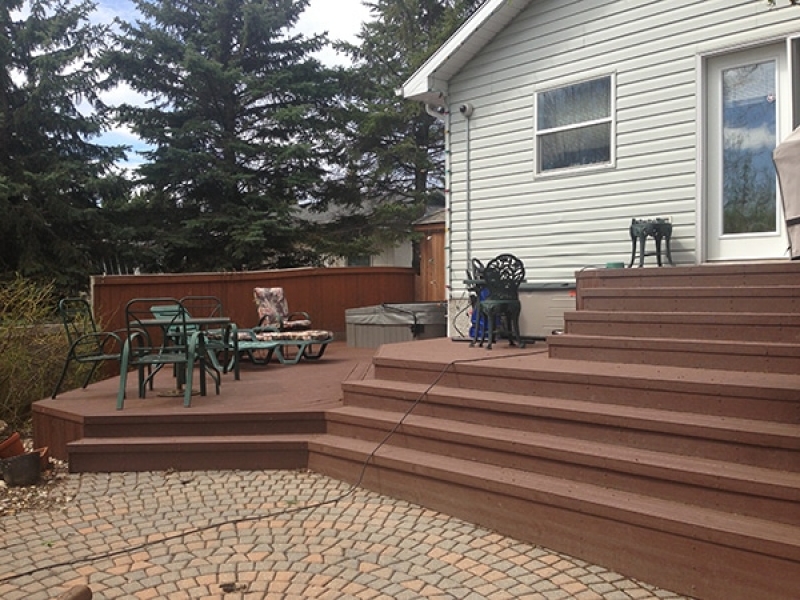 12 year old deck re-faced with Trex Trancends composite decking