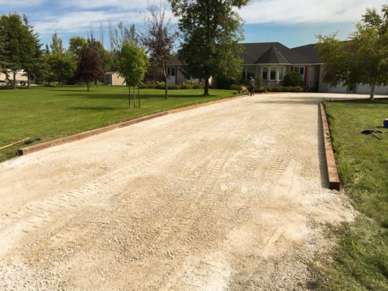 Rural driveway re-done with 20 inch limestone base