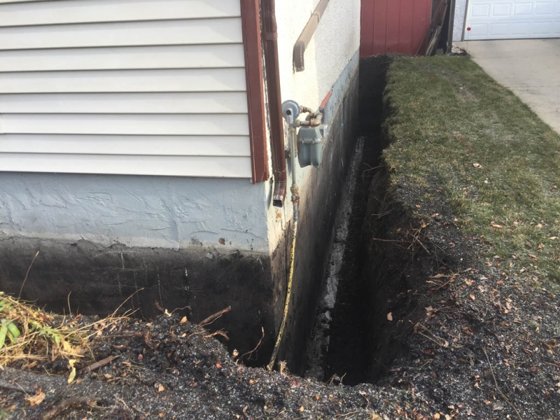 Excavation and backfilling for foundation repair