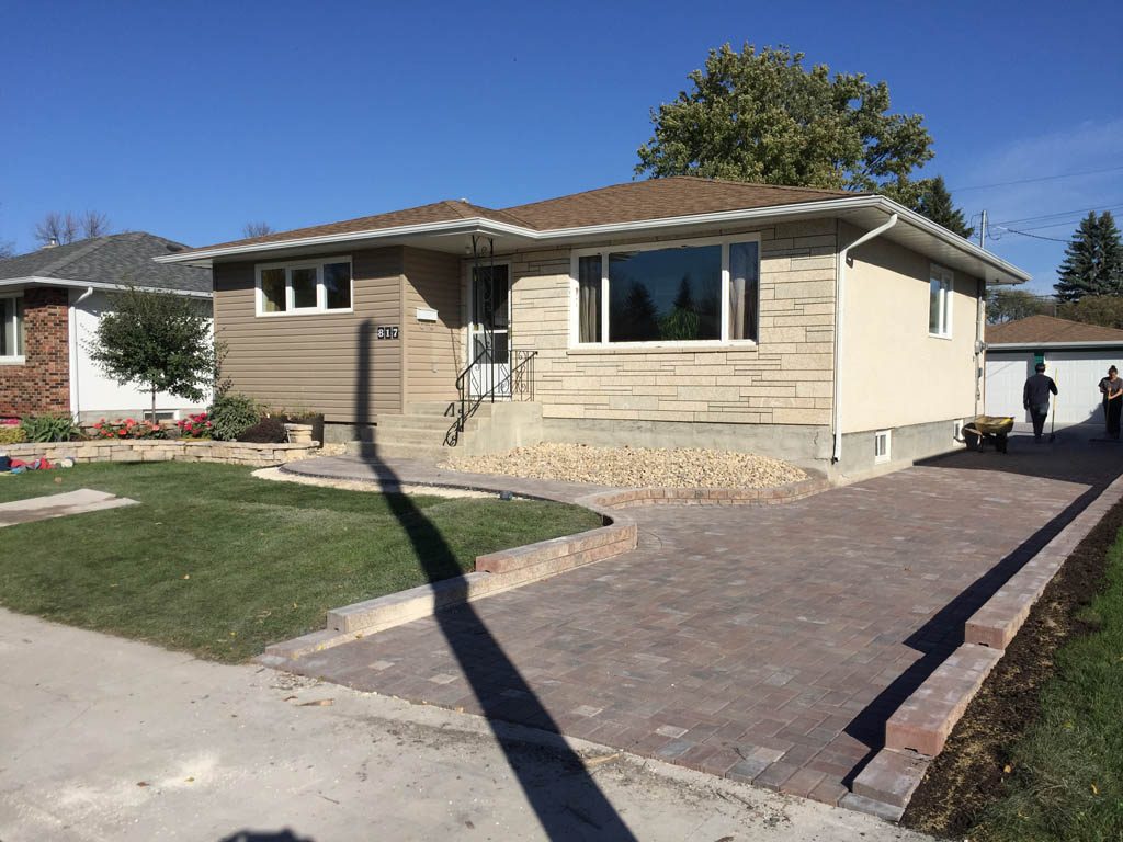 Holland paving stone driveway and front walk