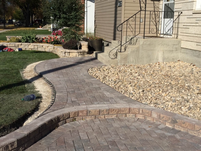 Holland paving stone driveway and front walk