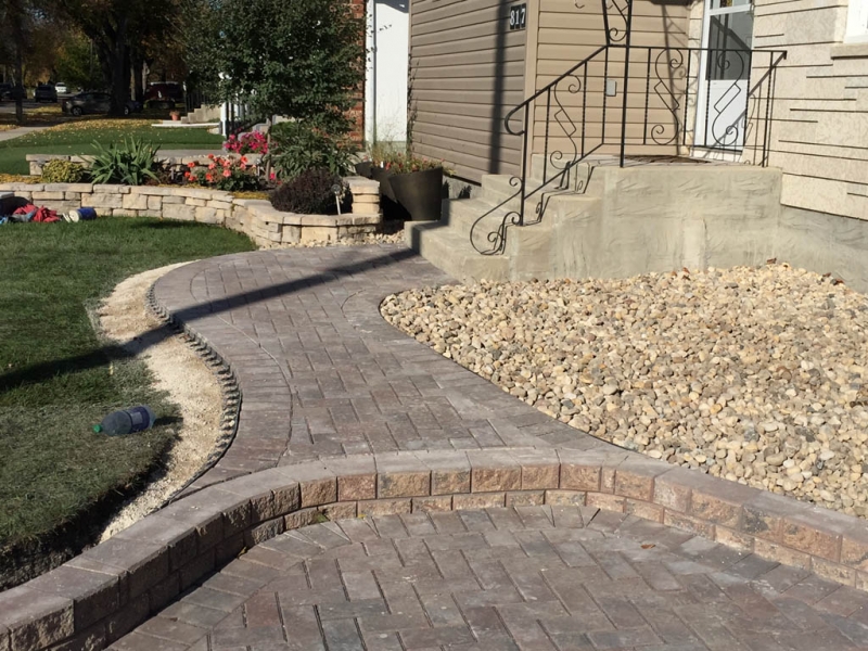 Holland paving stone driveway and front walk