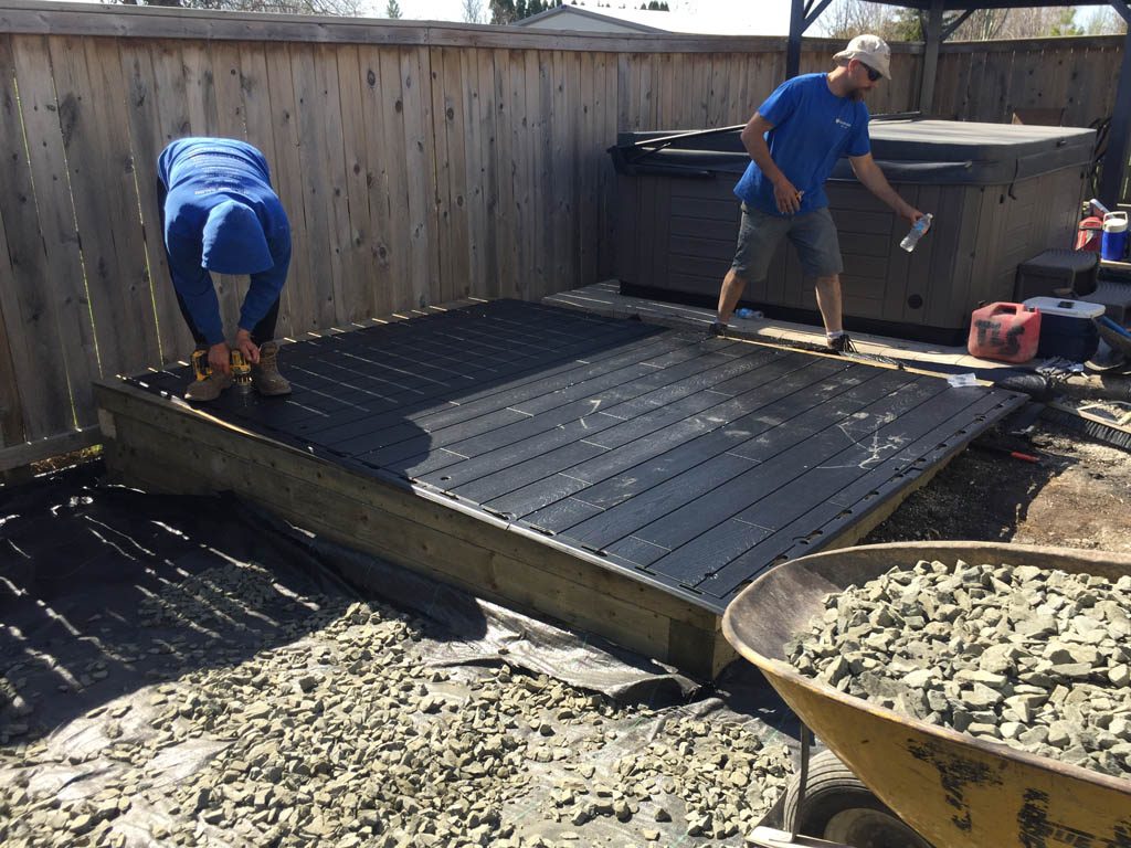 Shed installation on sloped yard