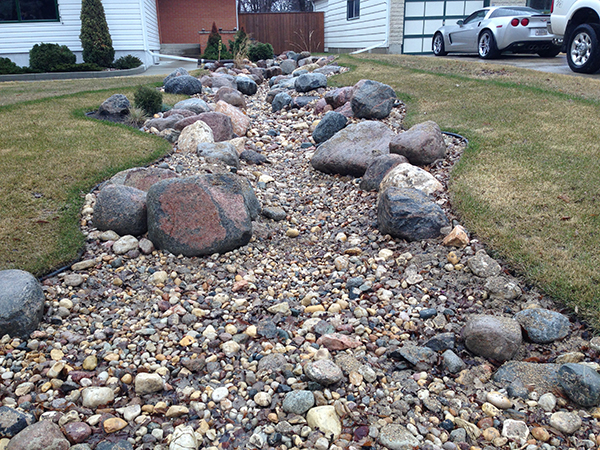 1st rock gardens, grading and drainage.JPG
