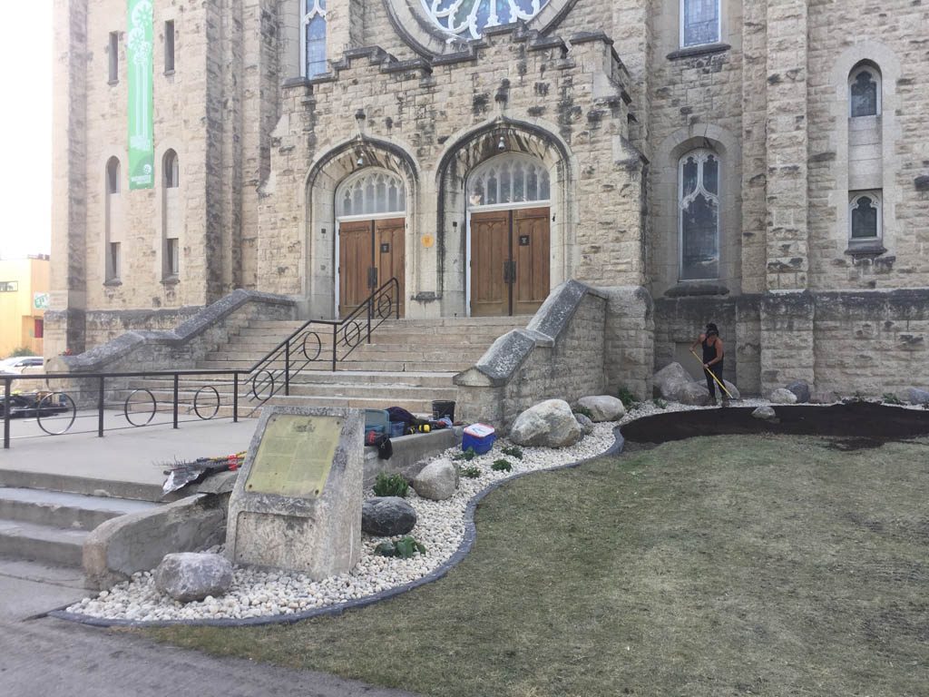 Boulders, plants, riverwash, etc for Westminster United Church