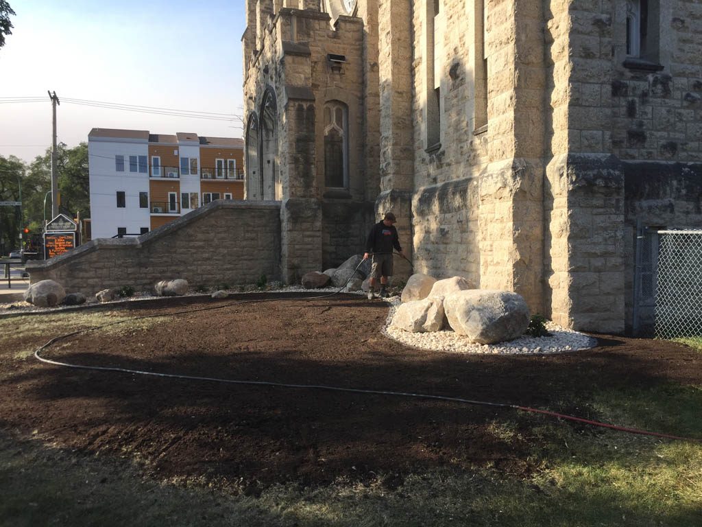 Boulders, plants, riverwash, etc for Westminster United Church