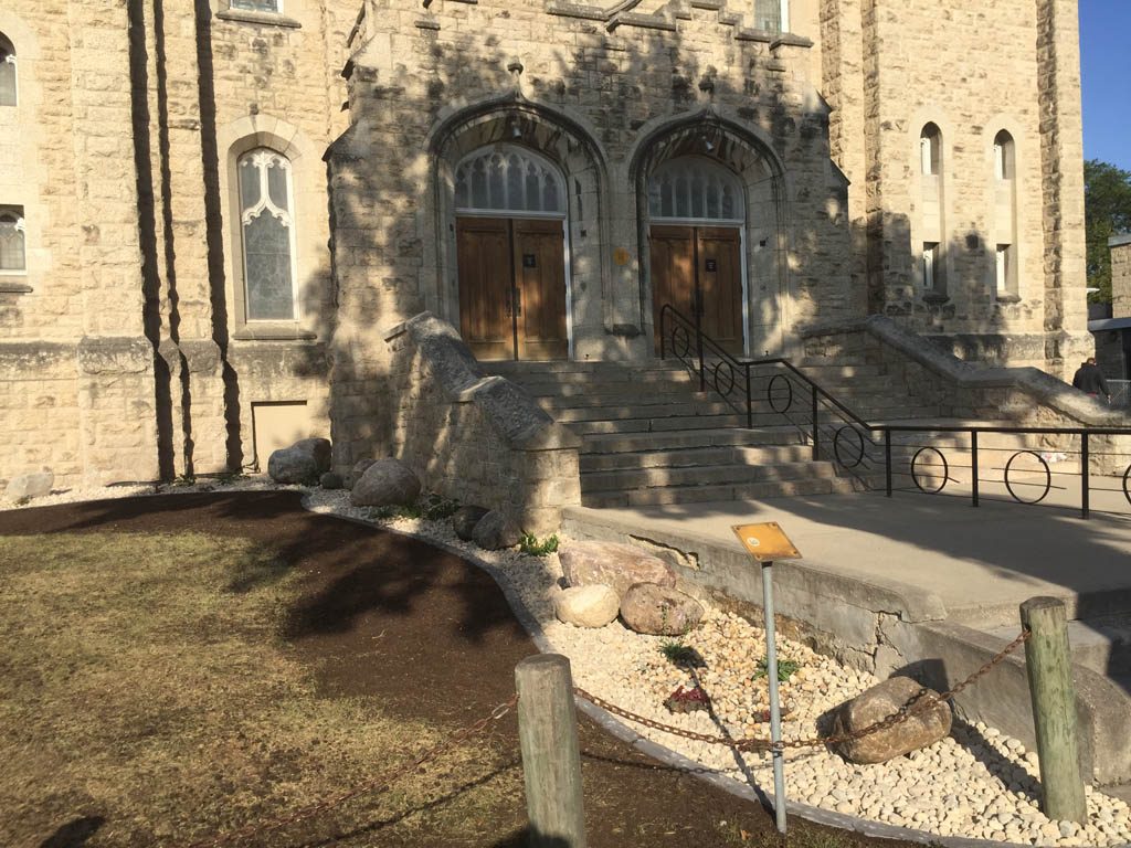 Boulders, plants, riverwash, etc for Westminster United Church