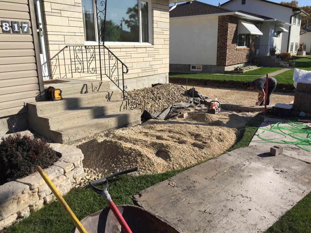 Holland paving stone driveway and front walk