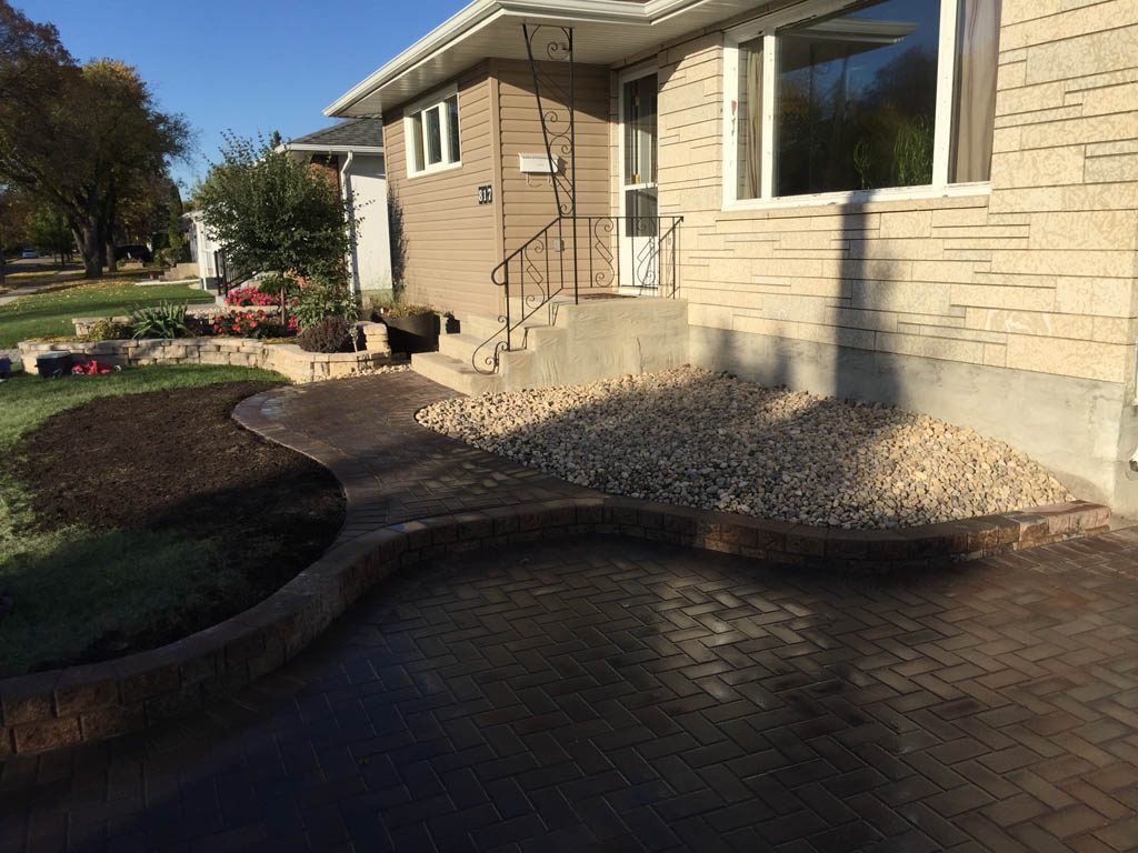 Holland paving stone driveway and front walk