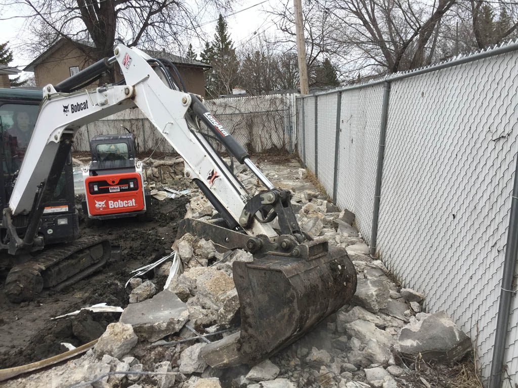 Pool removal with concrete walls and floor