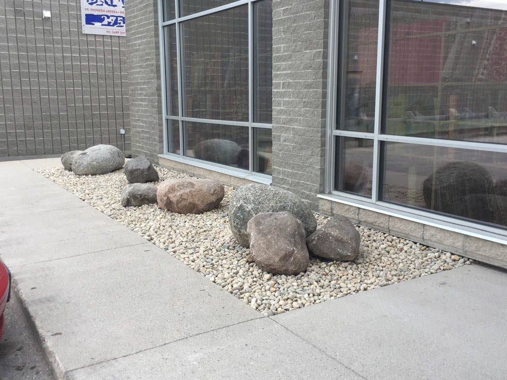 Boulders and riverwash for commercial building 2