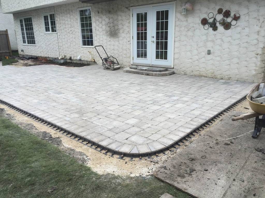 Roman Paving stone patio in Sierra Grey