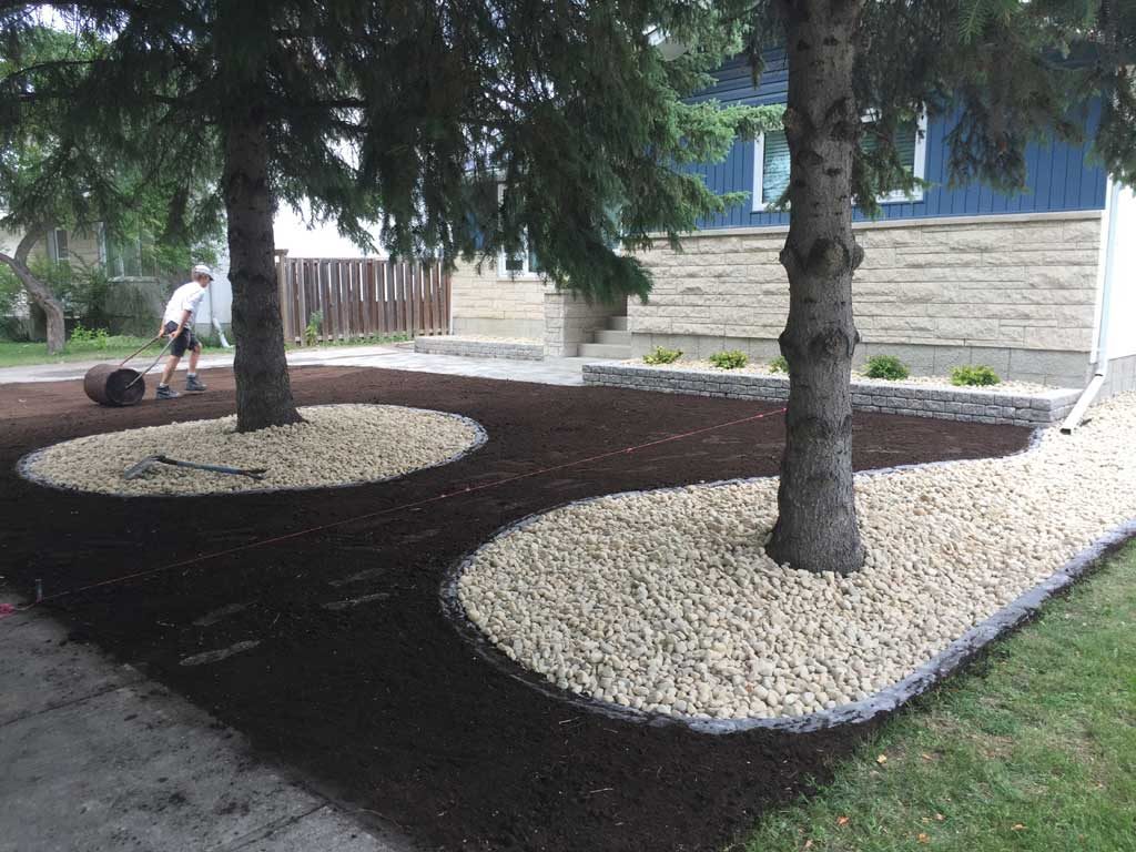 Rectangular Planters and Front Walk