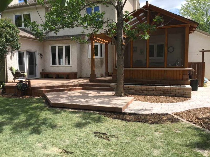 New Deck and Planter Around Gazebo